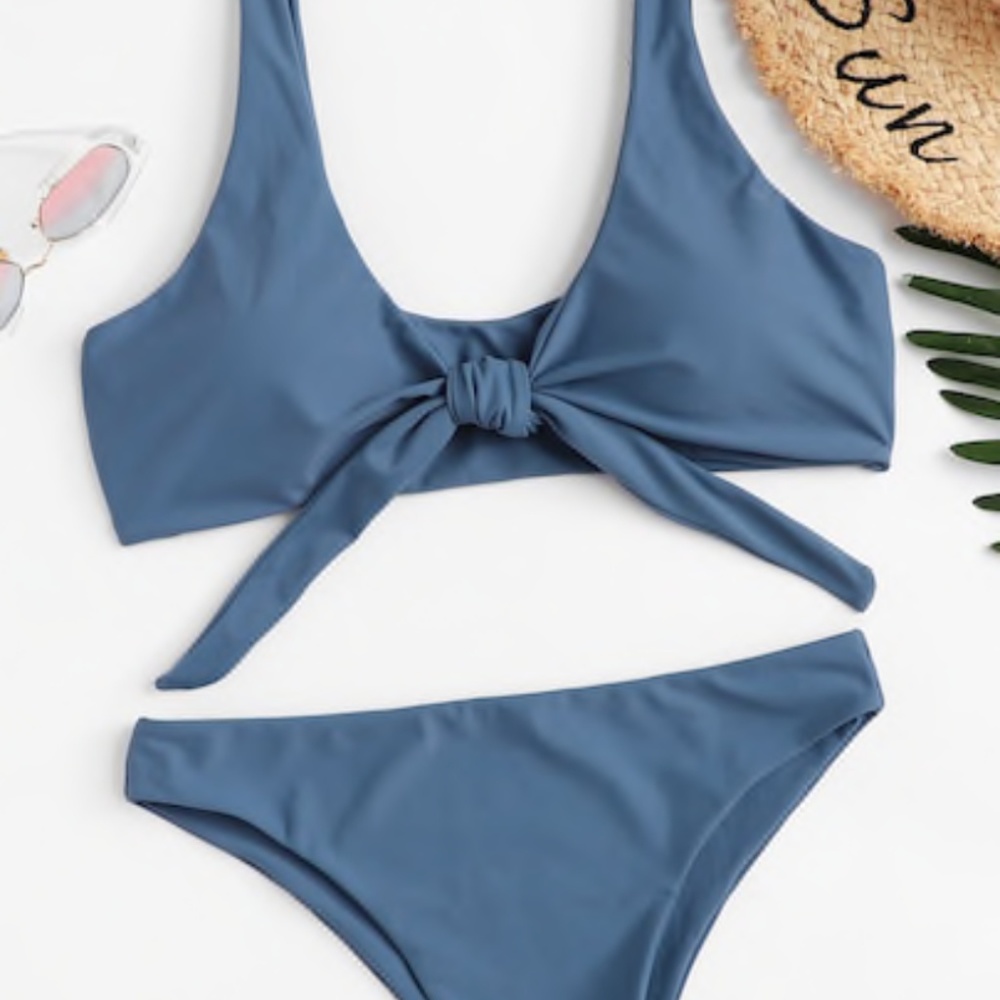 Blue front knot bikini PRICE NEGOTIABLE